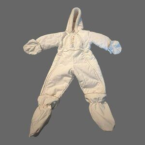 "Beatrix Potter" Peter Rabbit Vintage Infant Baby Snow Suit by Quiltex Beige